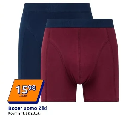 Bokserki męskie rozm. L, 2-pak promocja w Action