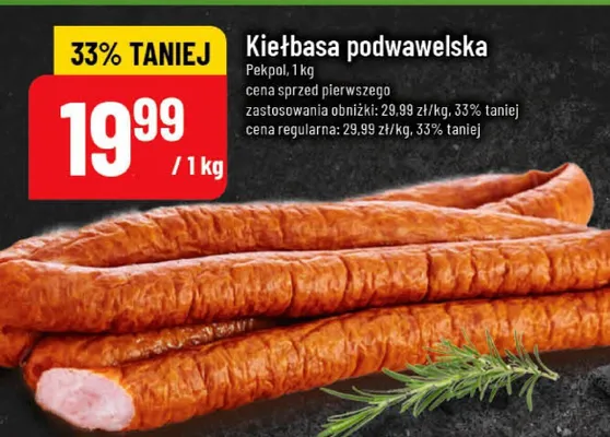 Kiełbasa podwawelska promocja w POLOmarket