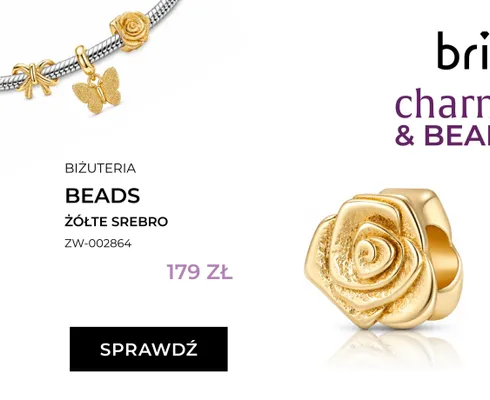 Biżuteria Beads żółte srebro Briju promocja w Briju