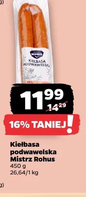 Kiełbasa podwawelska Mistrz Rohus promocja w Netto