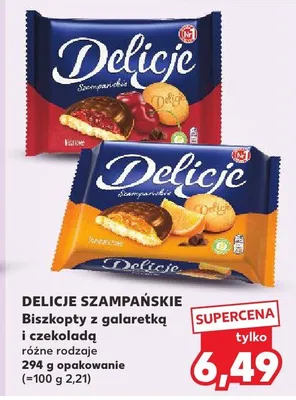 Biszkopty z galaretką i czekoladą różne rodzaje promocja w Kaufland