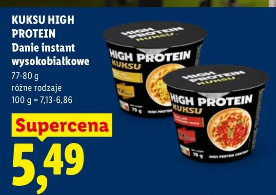 Danie instant wysokobiałkowe Kuksu High Protein promocja w Lidl
