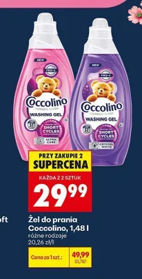 Żel do prania Coccolino Wonder Wash Crystal White promocja w Biedronka