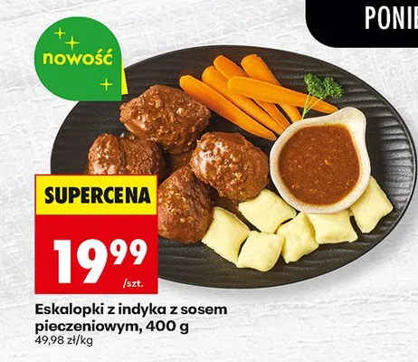 Eskalopki z indyka z sosem pieczeniowym promocja w Biedronka