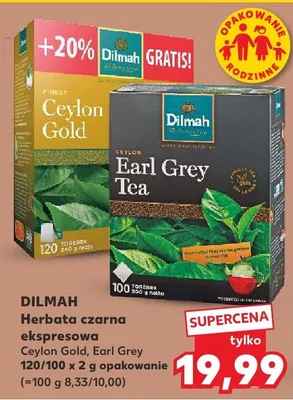 Herbata czarna ekspresowa Earl Grey Dilmah promocja w Kaufland
