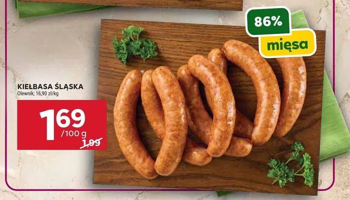 Kiełbasa śląska Z naszej wędzarni promocja w Stokrotka