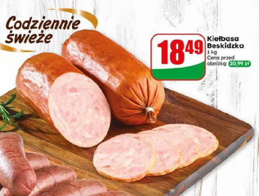 Kiełbasa Beskidzka Agro Rydzyna promocja w Dino