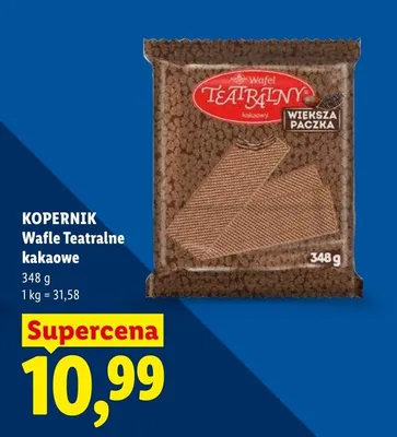 Wafle Teatralne kakaowe Kopernik promocja w Lidl