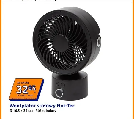 Wentylator stołowy Nor-Tec promocja w Action