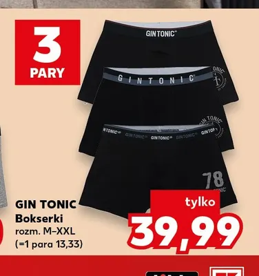 Bokserki Gin Tonic 3-pak promocja w Kaufland