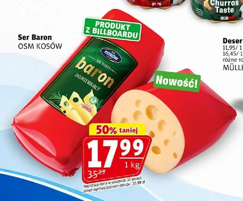 Ser Baron dojrzewający OSM Kosów promocja w Prim Market