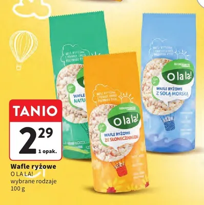 Wafle ryżowe ze słonecznikiem O la la! promocja w Intermarche