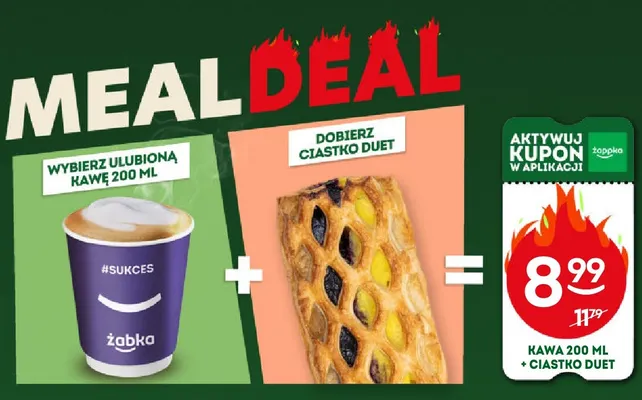 Zestaw kawa Żabka 200 ml + ciastko Duet promocja w Żabka