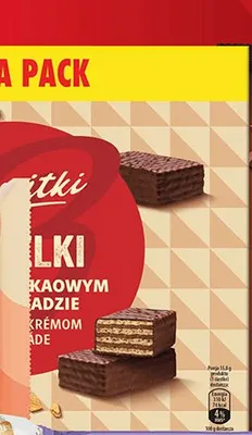 Wafelki z kremem kakaowym promocja w Biedronka