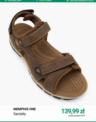 Sandały Memphis One promocja w Deichmann
