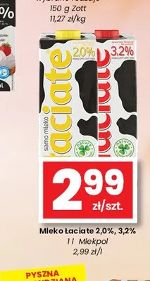 Mleko UHT Łaciate 3,2% promocja w emma MARKET