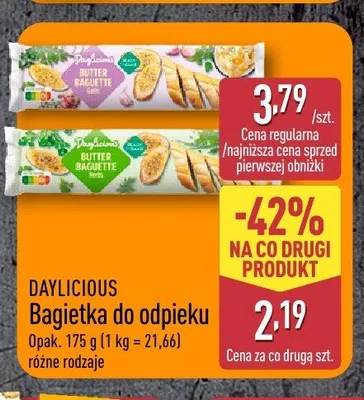 Bagietka do odpieku z masłem Daylicious promocja w Aldi
