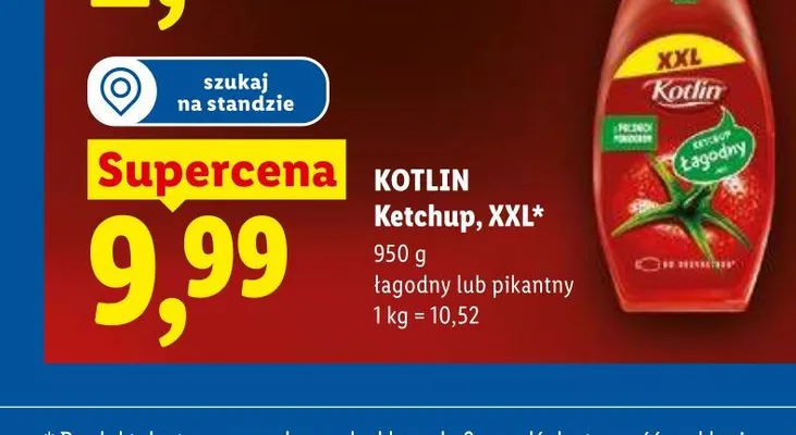 Ketchup pikantny XXL KOTLIN promocja w Lidl