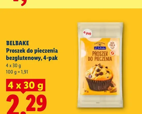 Proszek do pieczenia bezglutenowy Belbake 4-pak promocja w Lidl