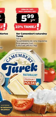 Ser Camembert naturalny Turek promocja w Netto