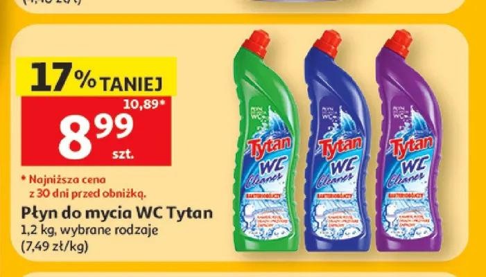 Płyn do mycia WC Tytan Leśny promocja w Auchan