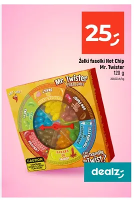 Żelki fasolki Hot Chip Mr. Twister promocja w Dealz