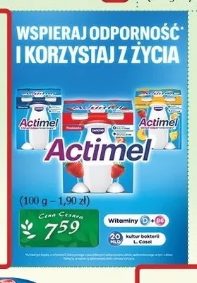 Napój mleczny Actimel promocja w CEZAR Delikatesy