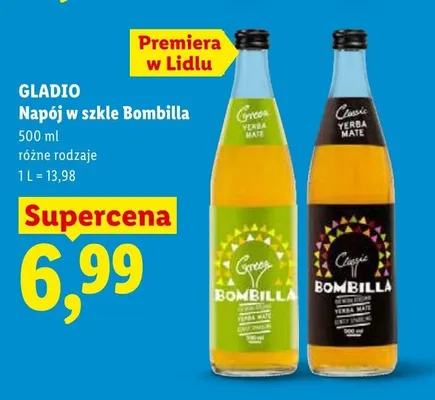 Napój w szkle Bombilla Gladio Green promocja w Lidl