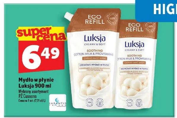 Mydło w płynie Luksja promocja w TOPAZ