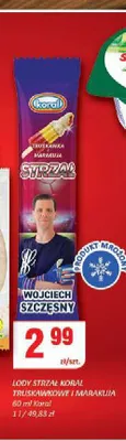 Lody Strzał truskawkowe i marakuja Koral promocja w Chorten