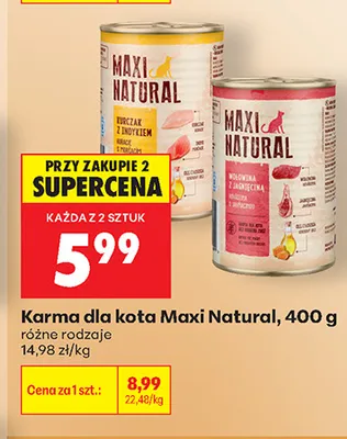 Karma dla kota Maxi Natural promocja w Biedronka