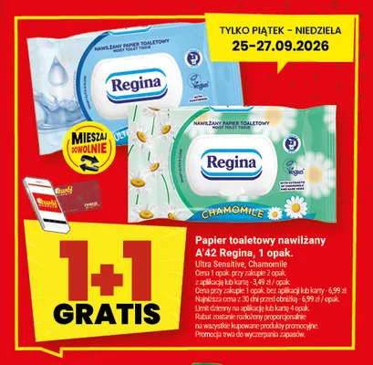 Papier toaletowy nawilżany Regina Chamomile promocja w Twój Market