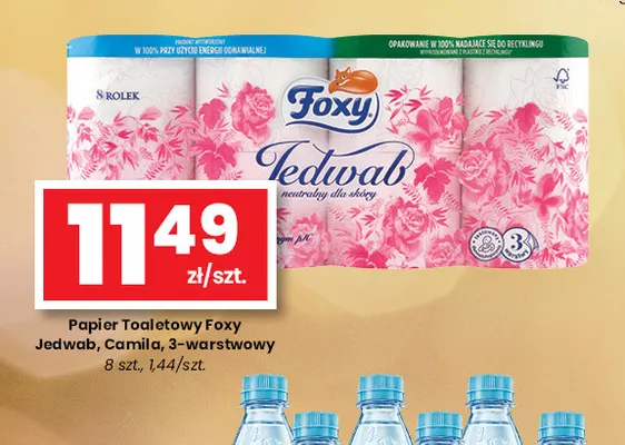 Papier toaletowy Foxy Jedwab 3-warstwowy 8-pak promocja w emma MARKET