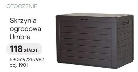 Skrzynia ogrodowa Umbra promocja w Castorama