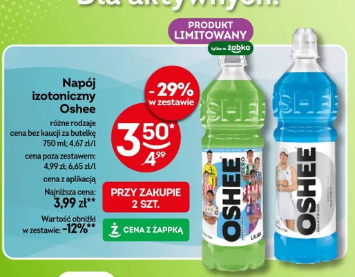 Napój izotoniczny Oshee promocja w Żabka