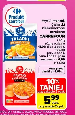 Frytki ziemniaczane mrożone Carrefour promocja w Carrefour