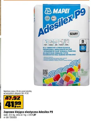 Zaprawa klejąca elastyczna MAPEI Adesilex P9 szary promocja w OBI