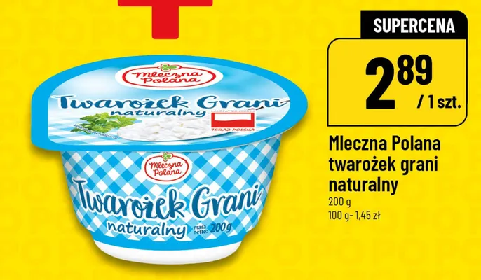 Twarożek grani naturalny Mleczna Polana promocja w POLOmarket