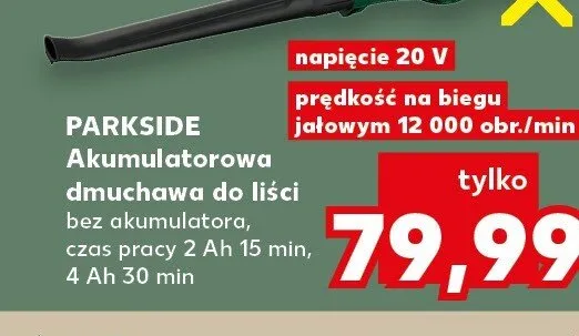 Akumulatorowa dmuchawa do liści Parkside promocja w Kaufland
