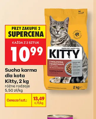 Sucha karma dla kota Kitty promocja w Biedronka