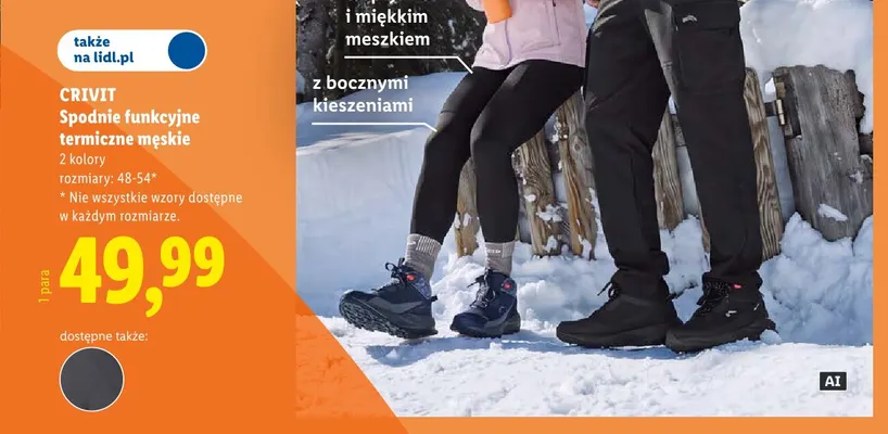 Spodnie funkcyjne termiczne męskie Crivit promocja w Lidl
