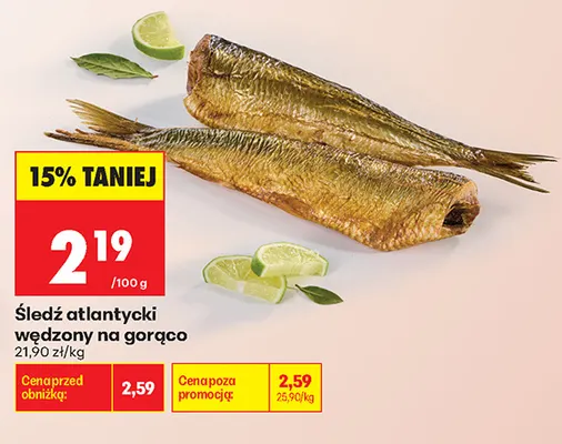 Śledź atlantycki wędzony na gorąco promocja w Biedronka