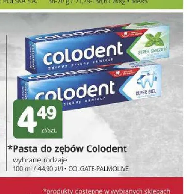 Pasta do zębów Colodent promocja w Marketvita