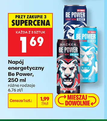 Napój energetyczny Be Power promocja w Biedronka
