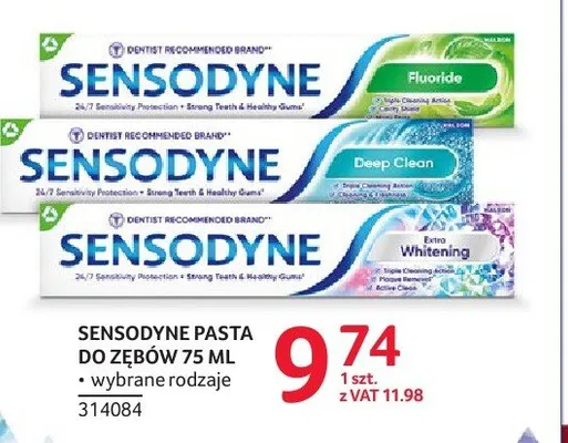 Pasta do zębów Sensodyne Extra Whitening promocja w Selgros