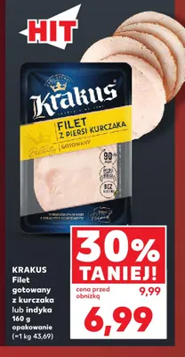 Filet gotowany z kurczaka Krakus promocja w Kaufland