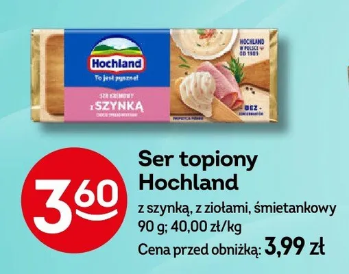 Ser topiony z szynką, z ziołami, śmietankowy promocja w Żabka