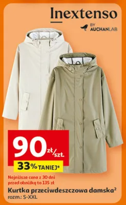 Kurtka przeciwdeszczowa damska Inextenso promocja w Auchan