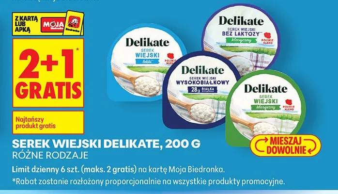 Serek wiejski naturalny promocja w Biedronka