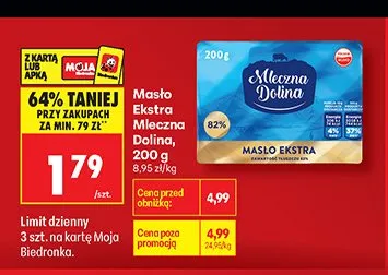 Masło Mleczna polana promocja w Biedronka